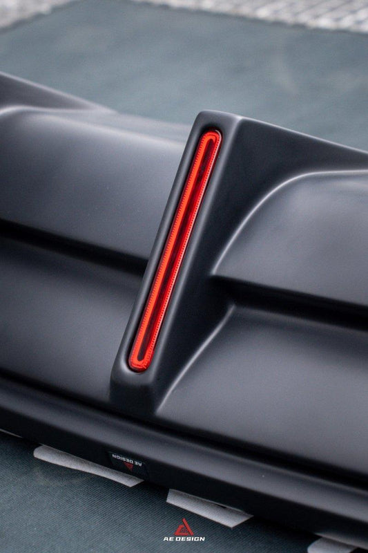 Tesla Model Y 2021 2022 2023 2024 with Aftermarket Parts - Plustic Style Rear Diffuser ABS from  ArmorExtend