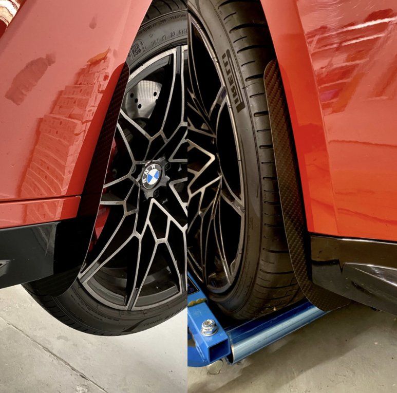 Automotive Passion BMW G80 M3/ G82 G83 M4 Front & Rear Carbon Fiber Arch Guards Mud Flaps PACKAGE - Performance SpeedShop