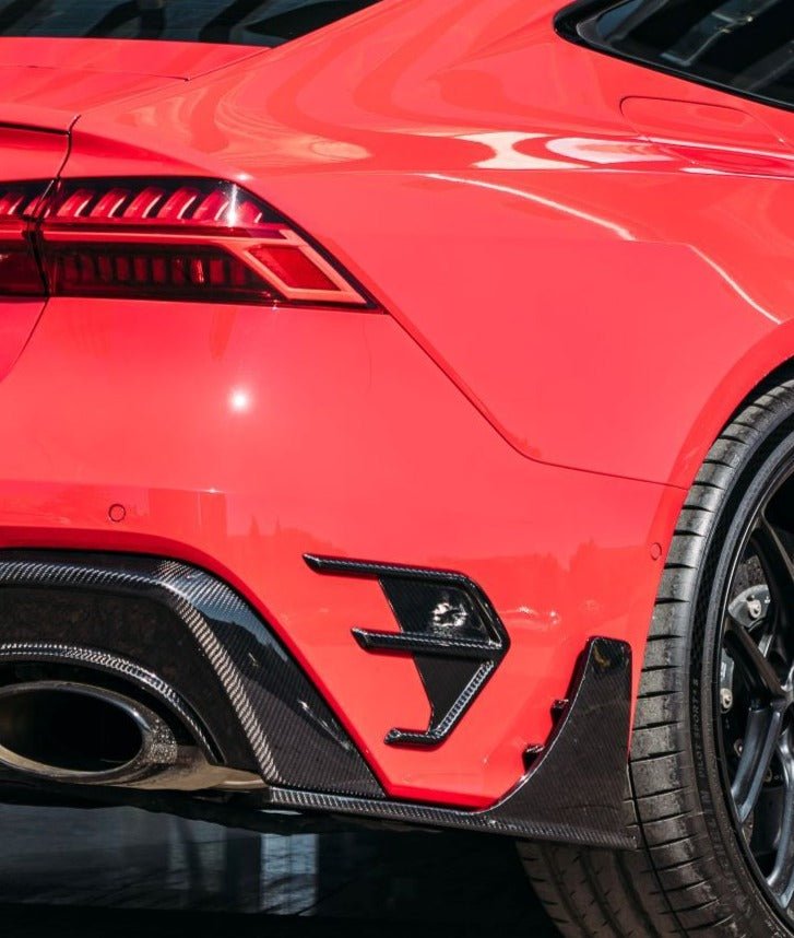 BCTXE Carbon Fiber Rear Bumper Canards for Audi RS7 C8 2020-ON - Performance SpeedShop