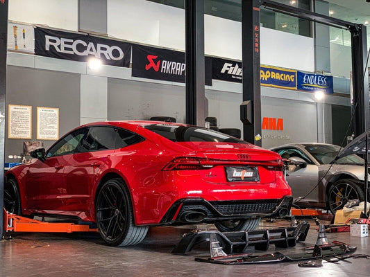 BCTXE Carbon Fiber Rear Diffuser & Rear Canards for Audi RS7 C8 2020-ON - Performance SpeedShop