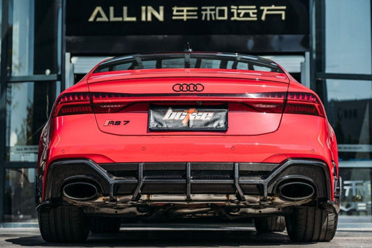 BCTXE Carbon Fiber Rear Diffuser & Rear Canards for Audi RS7 C8 2020-ON - Performance SpeedShop