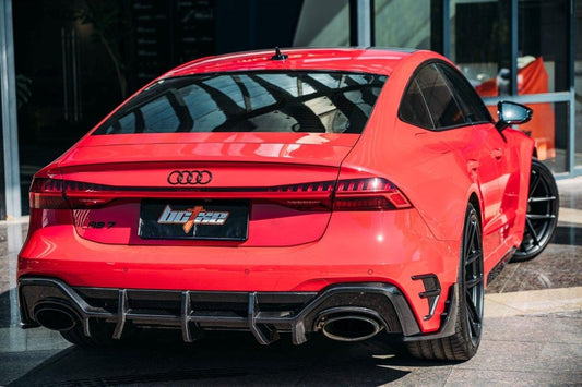 BCTXE Carbon Fiber Rear Diffuser & Rear Canards for Audi RS7 C8 2020-ON - Performance SpeedShop