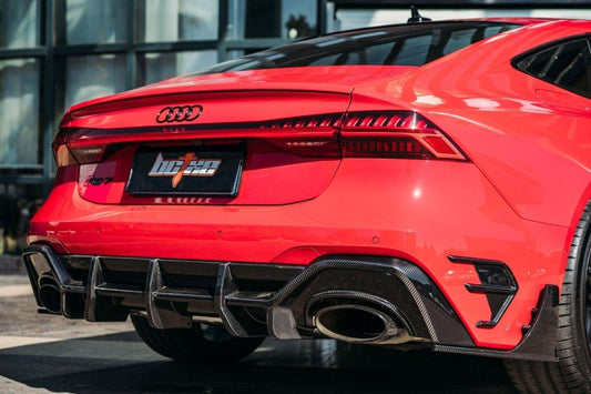 BCTXE Carbon Fiber Rear Diffuser & Rear Canards for Audi RS7 C8 2020-ON - Performance SpeedShop