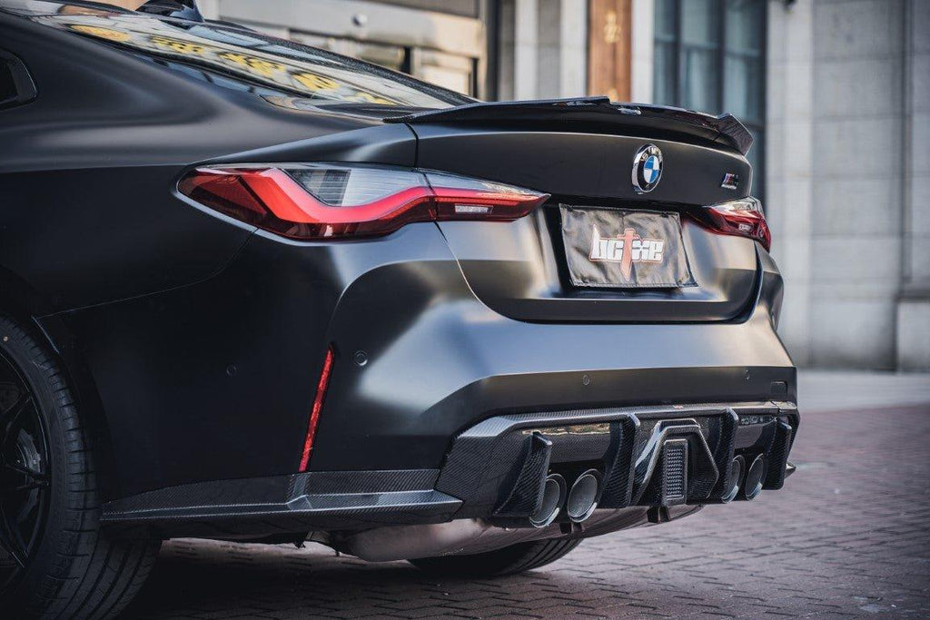BCTXE Carbon Fiber Rear Diffuser & Rear Canards For BMW M4 G82 G83 2021 ...