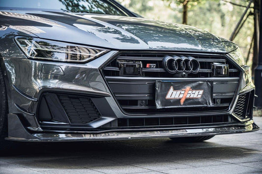 Audi S7 A7 (with s-line bumper, does not base model) C8 2019 2020 2021 2022 2023 2024 with Aftermarket Parts - Front Lip Carbon Fiber from BCTXE Tuning