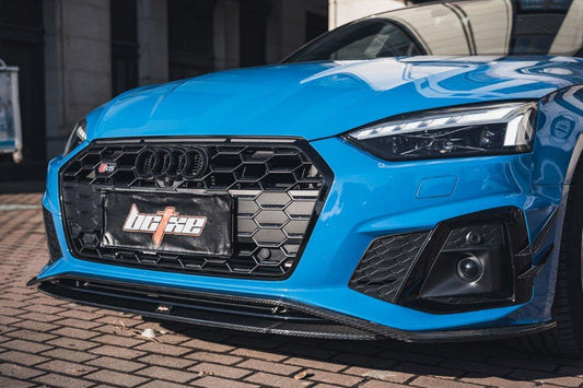 Audi S5 A5 (with s-line bumper, does not base model) B9.5 2020 2021 2022 2023 2024 with Aftermarket Parts - Front Lip Pre-preg Carbon Fiber from BCTXE Tuning