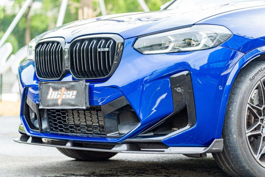 BMW X3M X3MC F97 LCI 2022 2023 2024 & X4M X4MC F98 LCI 2022 2023 2024 with Aftermarket Parts - Front Lip Pre-preg Carbon Fiber from BCTXE Tuning