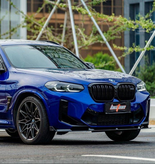 BMW X3M X3MC F97 LCI 2022 2023 2024 & X4M X4MC F98 LCI 2022 2023 2024 with Aftermarket Parts - Front Lip Pre-preg Carbon Fiber from BCTXE Tuning