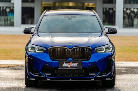 BMW X3M X3MC F97 LCI 2022 2023 2024 & X4M X4MC F98 LCI 2022 2023 2024 with Aftermarket Parts - Front Lip Pre-preg Carbon Fiber from BCTXE Tuning