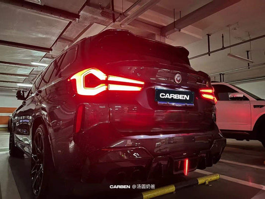 BMW X3 G01 LCI 2022 2023 2024 & X3M X3MC F97 LCI 2022 2023 2024 with Aftermarket Parts - Rear Diffuser Pre-preg Carbon Fiber from BCTXE Tuning