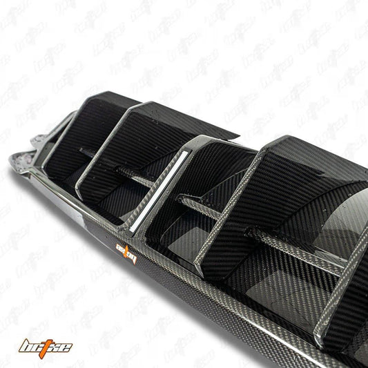 Audi S4 / A4 (with S-line bumper) B9.5 2020 2021 2022 2023 2024 with Aftermarket Parts - V1 Rear Diffuser Pre-preg Carbon Fiber from BCTXE Tuning