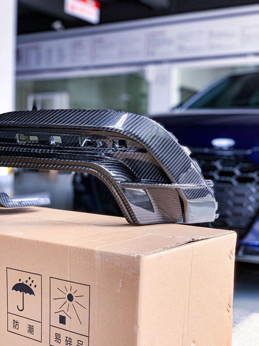 Audi S4 / A4 (with S-line bumper) B9.5 2020 2021 2022 2023 2024 with Aftermarket Parts - V1 Rear Diffuser Pre-preg Carbon Fiber from BCTXE Tuning