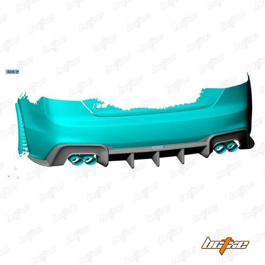 Audi S5 A5 (with s-line bumper, does not base model) B9.5 2020 2021 2022 2023 2024 with Aftermarket Parts - V1 Rear Diffuser Pre-preg Carbon Fiber from BCTXE Tuning