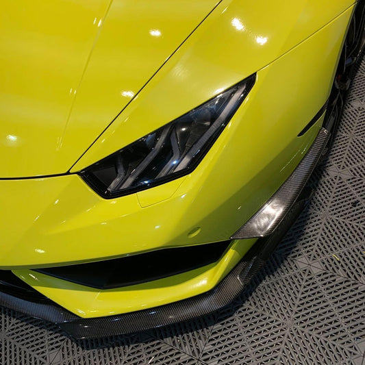 Lamborghini Huracan LP610 2015-2018 with Aftermarket Parts - Front Bumper Canards Carbon Fiber / FRP from CMST Tuning