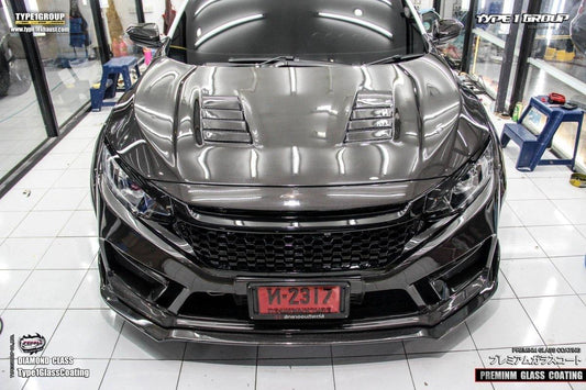 Upgrade Your Honda Civic 10th Gen FC1 FC2 FC5 FC6 2016-2021 & Civic 10th Gen FC3 FC4 FK7 2017-2021 with Aftermarket Parts - Front Bumper & Lip Carbon Fiber / FRP from CMST Tuning
