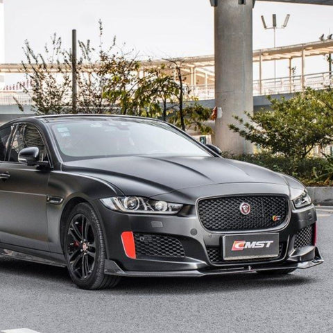 Jaguar XE 2017-2020 with Aftermarket Parts - Front Lip Splitter Carbon Fiber / FRP from CMST Tuning
