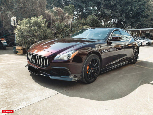 Maserati Quattroporte GT, S, GranLusso 2017-ON with Aftermarket Parts - Front Lip Splitter Carbon Fiber / FRP from CMST Tuning