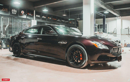 Maserati Quattroporte GT, S, GranLusso 2017-ON with Aftermarket Parts - Front Lip Splitter Carbon Fiber / FRP from CMST Tuning