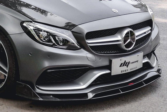 CMST Carbon Fiber Front Lip for Mercedes Benz C63 C63S AMG Sedan & Coupe 2015-ON - Performance SpeedShop