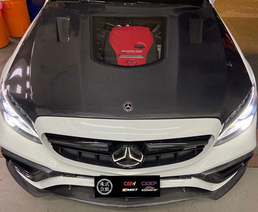 CMST Carbon Fiber Front Lip for Mercedes Benz C63 C63S AMG Sedan & Coupe 2015-ON - Performance SpeedShop