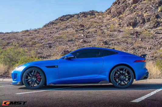 Jaguar F-Type SVR R S Base 2014-2020 with Aftermarket Parts - Front Lip Splitter Carbon Fiber / FRP from CMST Tuning
