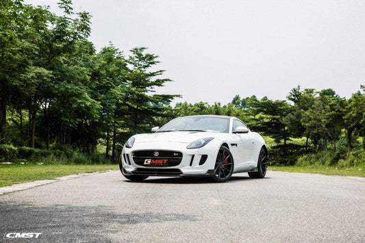 Jaguar F-Type SVR R S Base 2014-2020 with Aftermarket Parts - Front Lip Splitter Carbon Fiber / FRP from CMST Tuning