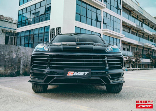 Porsche Cayenne 9Y0 9Y0.1 Base/S 2019-2023 & Cayenne 9Y3 9Y3.1 Base/S 2019-2023 (fitment not suitable for bumpers with sport design package) with Aftermarket Parts - Carbon Fiber & FRP Upper Valences from CMST Tuning