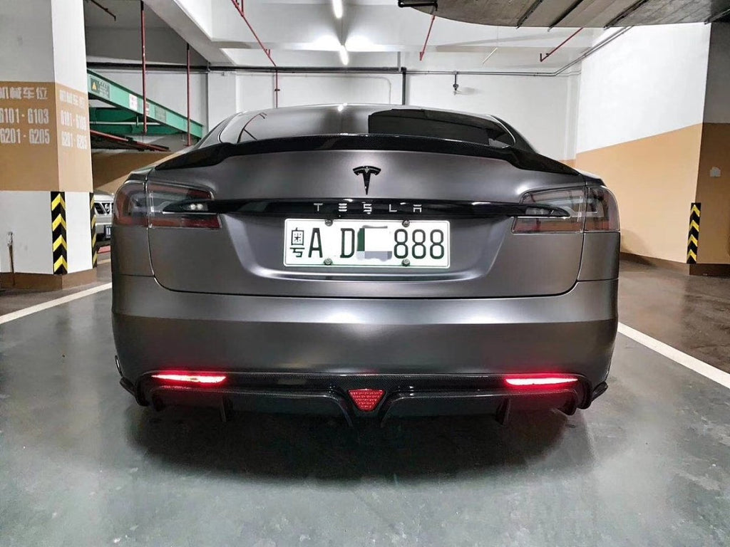 CMST Carbon Fiber Rear Diffuser (3 Pcs) for Tesla Model S 2016-2019 - Performance SpeedShop