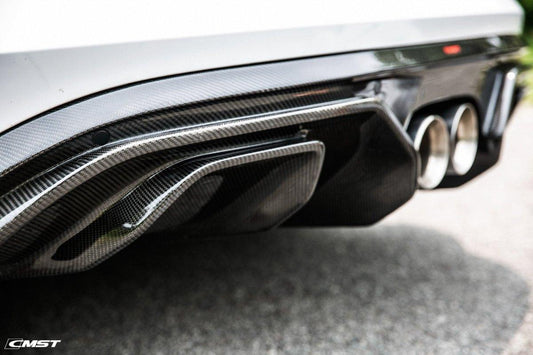 Jaguar F-Type SVR R S Base 2014-ON with Aftermarket Parts - Quad Tips Style Rear Diffuser & Canards Carbon Fiber / FRP
from CMST Tuning