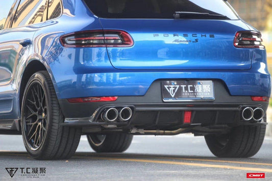 Porsche Macan 95B.1 Base/S/GTS/Sport Edition/Turbo 2015-2018 with Aftermarket Parts - Vacuumed Carbon & FRP Rear Diffuser from CMST Tuning
