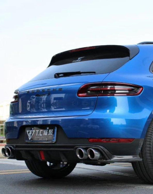 Porsche Macan 95B.1 Base/S/GTS/Sport Edition/Turbo 2015-2018 with Aftermarket Parts - Vacuumed Carbon & FRP Rear Diffuser from CMST Tuning
