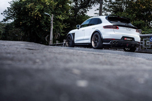 Porsche Macan 95B.1 Base/S/GTS/Sport Edition/Turbo 2015-2018 with Aftermarket Parts - Vacuumed Carbon & FRP Rear Diffuser from CMST Tuning
