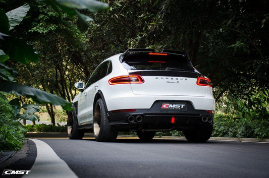 Porsche Macan 95B.1 Base/S/GTS/Sport Edition/Turbo 2015-2018 with Aftermarket Parts - Vacuumed Carbon & FRP Rear Diffuser from CMST Tuning
