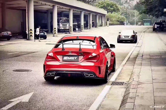 Mercedes Benz CLA45 AMG CLA250 C117 2014-2019 (fitment for CLA250 requires sport package bumper) with Aftermarket Parts - Rear Diffuser Carbon Fiber / FRP from CMST Tuning