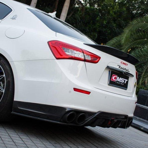 Maserati Ghibli 2014-2017 with Aftermarket Parts - Rear Diffuser Carbon Fiber / FRP from CMST Tuning