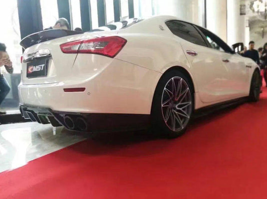 Maserati Ghibli 2014-2017 with Aftermarket Parts - Rear Diffuser Carbon Fiber / FRP from CMST Tuning