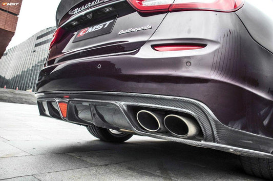 Maserati Quattroporte 2014-2016 with Aftermarket Parts - Rear Diffuser Carbon Fiber / FRP from CMST Tuning