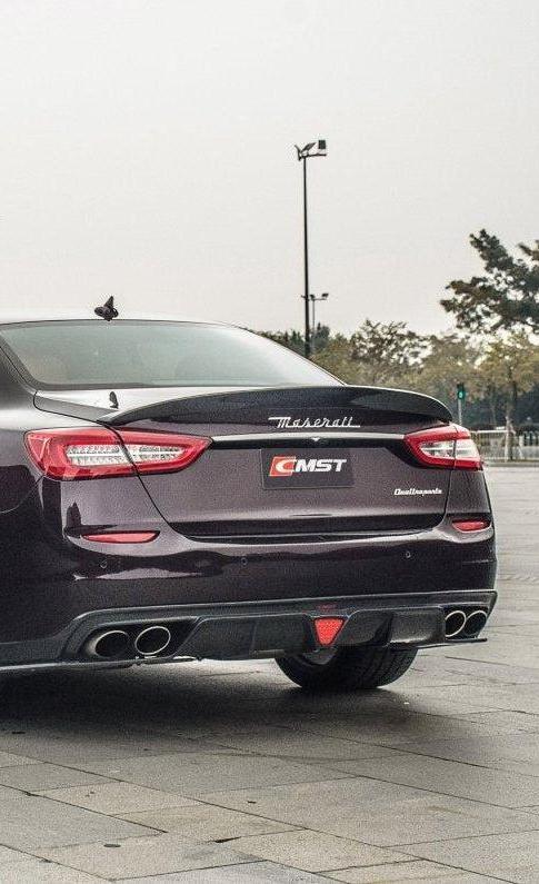 Maserati Quattroporte 2014-2016 with Aftermarket Parts - Rear Diffuser Carbon Fiber / FRP from CMST Tuning