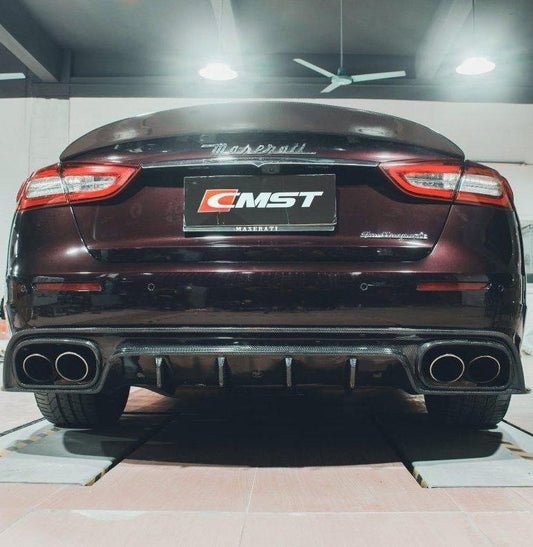 Maserati Quattroporte 2017-ON GT, S, GranLusso with Aftermarket Parts - Rear Diffuser Carbon Fiber / FRP from CMST Tuning