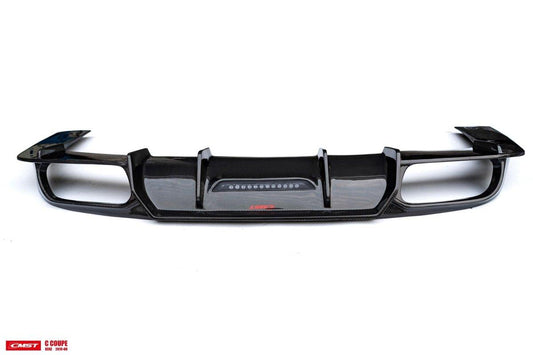 Mercedes Benz C63S C63 AMG C43 C300 W205 2017-2023 with Aftermarket Parts - Rear Diffuser (Exhaust Tips Included) Carbon Fiber / FRP from CMST Tuning
