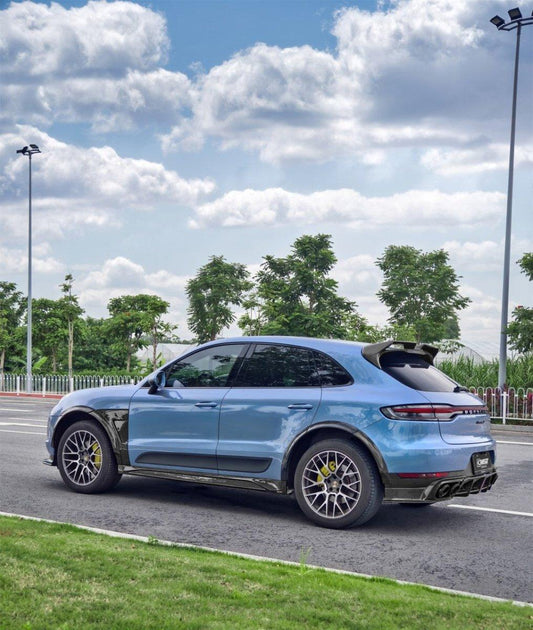 Porsche Macan 95B.1 Base/S/GTS/Sport Edition/Turbo 2016 2017 2018 & Macan 95B.2 Base/S/GTS/Turbo 2019 2020 2021 with Aftermarket Parts - Rear Roof Spoiler Carbon Fiber / FRP from CMST Tuning