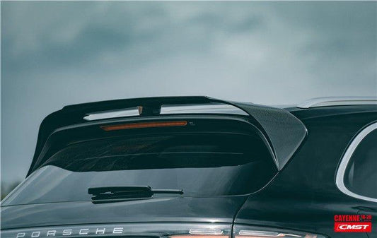 Porsche Cayenne 9Y0 9Y0.1 Base/S/GTS/Turbo/Turbo S 2019-2023 with Aftermarket Parts - Carbon Fiber & FRP Rear Roof Spoiler from CMST Tuning