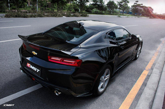 Chevrolet Camaro 6th Gen Z/28 2SS 1SS 3LT 2LT 1LT 2LS 1LS 2015-2024 & Camaro 6th Gen ZL1 2017-2024 with Aftermarket Parts - Rear Spoiler Carbon Fiber / FRP from CMST Tuning
