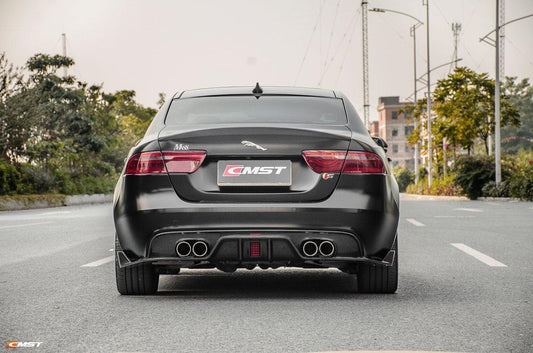 Jaguar XE 2017-2020 with Aftermarket Parts - Rear Duck Bill Tail Spoiler Carbon Fiber / FRP from CMST Tuning
