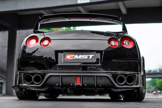 Nissan GTR Nismo T-Spec Black Edition Track Eidtion Premium Pure 2008-2023 with Aftermarket Parts - Rear Spoiler Wing Carbon Fiber / FRP from CMST Tuning
