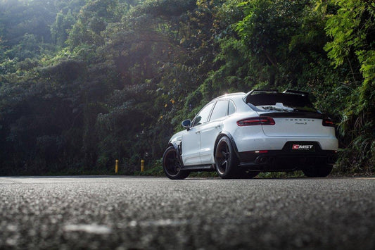 Porsche Macan 95B.1 Base/S/GTS/Sport Edition/Turbo 2015 2016 2017 2018 with Aftermarket Parts - Rear Trunk Spoiler Carbon Fiber / FRP from CMST Tuning