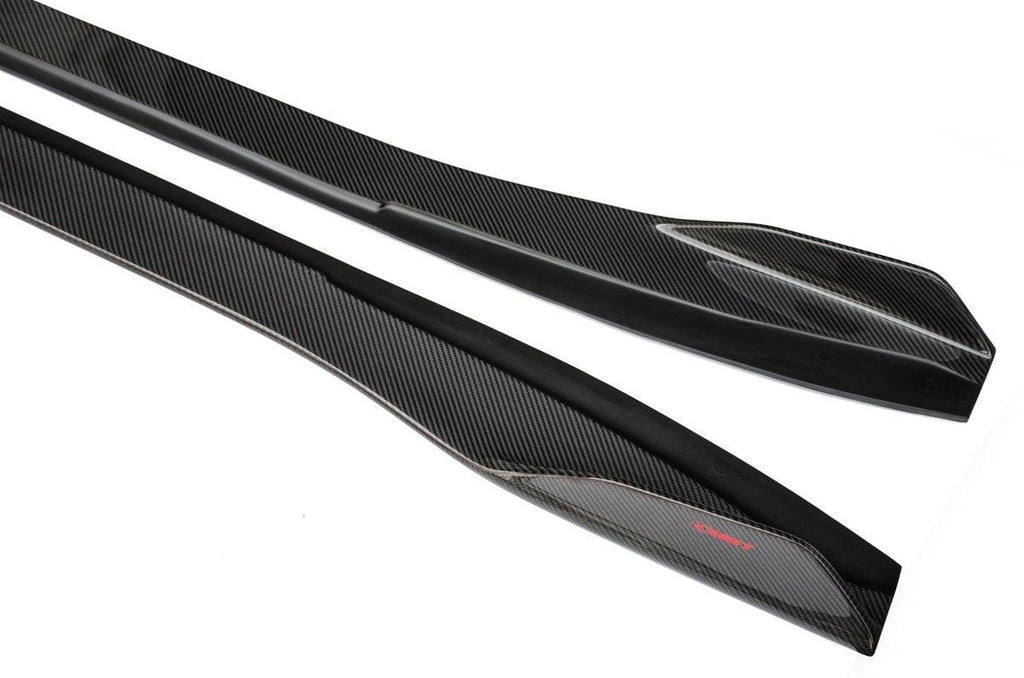 Nissan GTR Nismo T-Spec Black Edition Track Eidtion Premium Pure 2008-2023 with Aftermarket Parts - V1 Style Side Skirts Carbon Fiber / FRP from CMST Tuning
