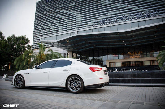 Maserati Ghibli 2014-2017 with Aftermarket Parts - Side Skirts Carbon Fiber / FRP from CMST Tuning