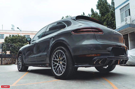 Porsche Macan 95B.1 Base/S/GTS/Sport Edition/Turbo 2015-2018 & Macan 95B.2 Base/S/GTS/Turbo 2019-2021 with Aftermarket Parts - Carbon Fiber & FRP Side Skirts from CMST Tuning