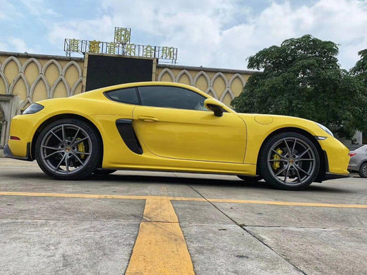 Porsche 718 Cayman Boxster Base S T GTS GT4 Spyder 2017-ON with Aftermarket Parts - Side Vents Carbon Fiber / FRP from CMST Tuning